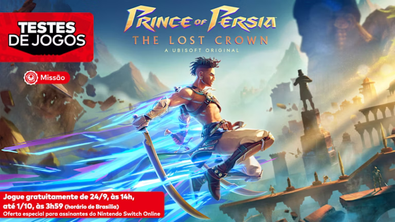Imagem destacada de Prince of Persia The Lost Crown terá teste gratuito para assinantes do Nintendo Switch Online