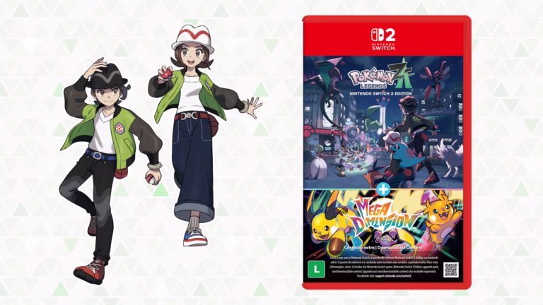 Imagem destacada de Mídia física de Pokémon Legends: Z-A – Nintendo Switch 2 Edition + Mega Dimension é anunciada e chega em outubro