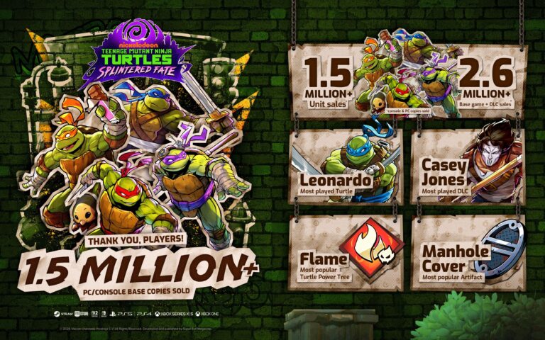 Imagem destacada de Teenage Mutant Ninja Turtles: Splintered Fate supera a marca de 1,5 milhão de cópias vendidas
